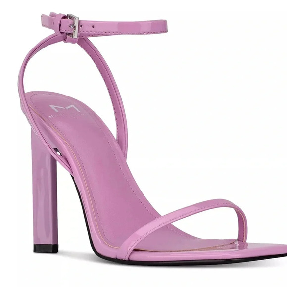 Marc Fisher Arthur Ankle Strap High Heel Sandal Patent Leather Size 7 - Picture 1 of 13
